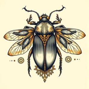 Steampunk Cicada Tattoo