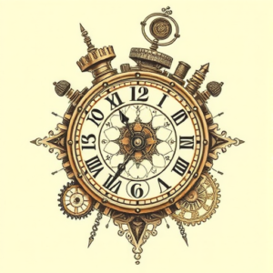 Steampunk Clock Tattoo