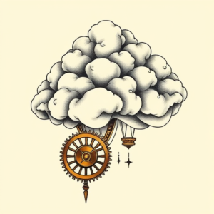 Steampunk Cloud Tattoo