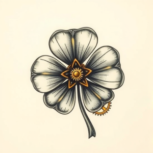 Steampunk Clover Tattoo