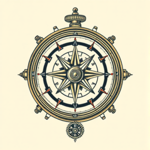 Steampunk Compass Tattoo