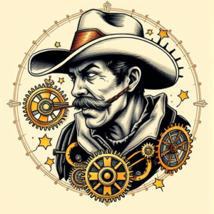 Steampunk Cowboy Tattoo
