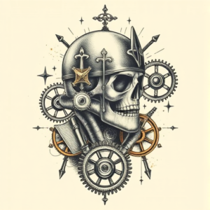 Steampunk Crusader Tattoo