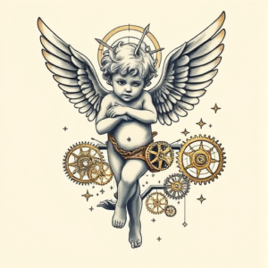 Steampunk Cupid Tattoo