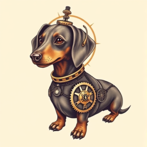 Steampunk Dachshund Tattoo
