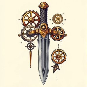 Steampunk Dagger Tattoo