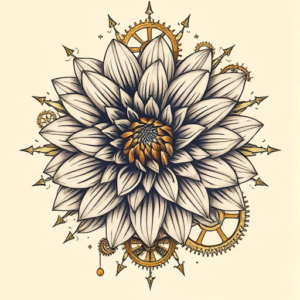 Steampunk Dahlia Tattoo