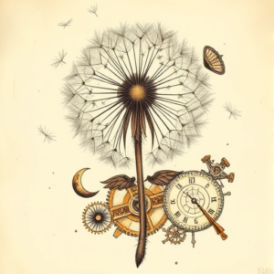 Steampunk Dandelion Tattoo