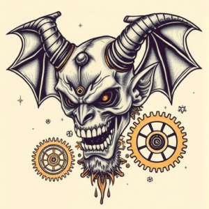 Steampunk Demon Tattoo