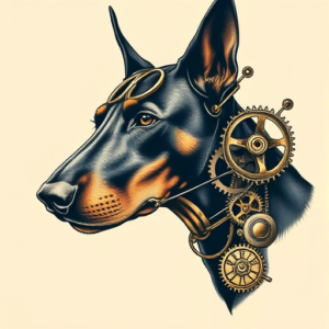 Steampunk Doberman Tattoo
