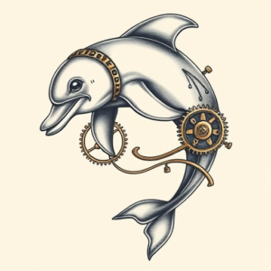 Steampunk Dolphin Tattoo