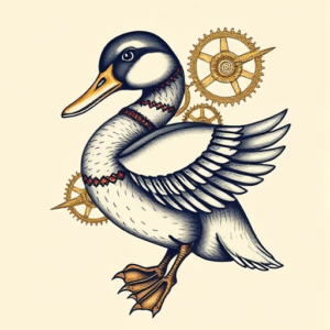 Steampunk Duck Tattoo