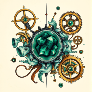 Steampunk Emerald Tattoo