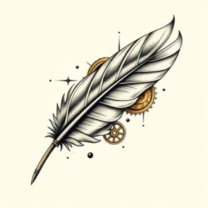 Steampunk Feather Tattoo