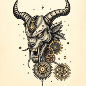 Steampunk Fenrir Tattoo