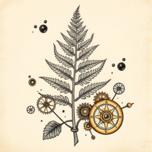 Steampunk Fern Tattoo