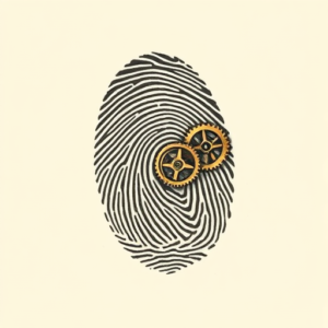 Steampunk Fingerprint Tattoo