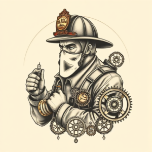 Steampunk Firefighter Tattoo