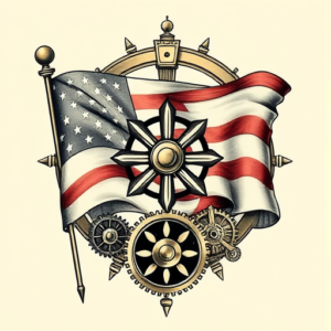 Steampunk Flag Tattoo