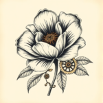 Steampunk Flower Tattoo