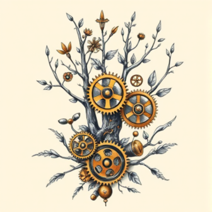 Steampunk Forest Tattoo