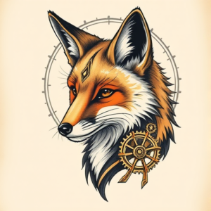 Steampunk Fox Tattoo