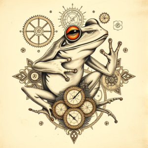 Steampunk Frog Tattoo