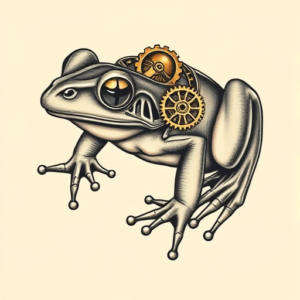 Steampunk Frog Tattoo