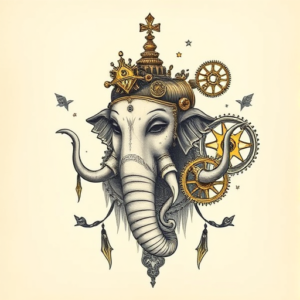 Steampunk Ganesha Tattoo