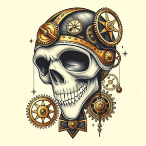 Steampunk Ghostface Tattoo