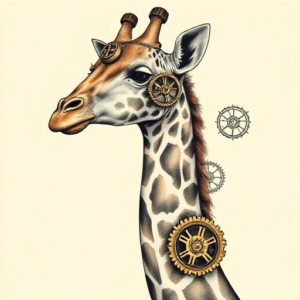 Steampunk Giraffe Tattoo