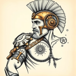 Steampunk Gladiator Tattoo