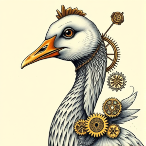 Steampunk Goose Tattoo