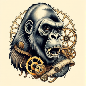 Steampunk Gorilla Tattoo