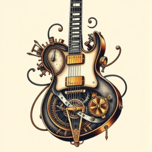 Steampunk Guitar Tattoo