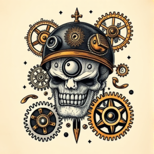 Steampunk Hannya Tattoo