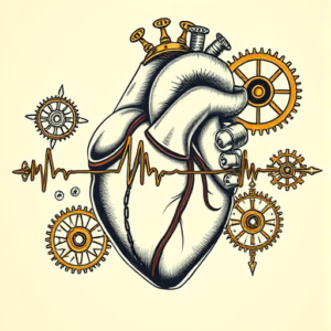 Steampunk Heartbeat Tattoo