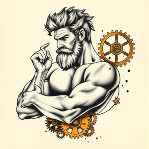 Steampunk Hercules Tattoo