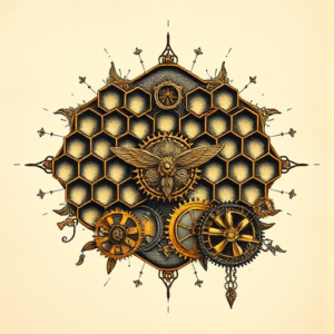 Steampunk Honeycomb Tattoo