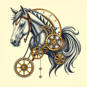 Steampunk Horse Tattoo