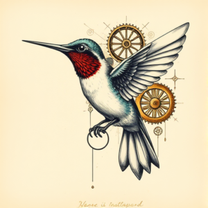Steampunk Hummingbird Tattoo