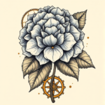 Steampunk Hydrangea Tattoo