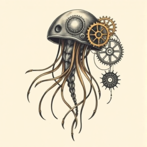 Steampunk Jellyfish Tattoo