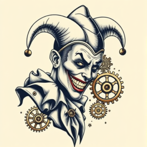 Steampunk Jester Tattoo
