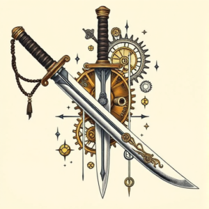 Steampunk Katana Tattoo