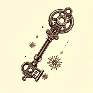Steampunk Key Tattoo