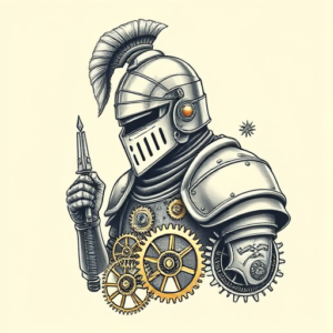 Steampunk Knight Tattoo