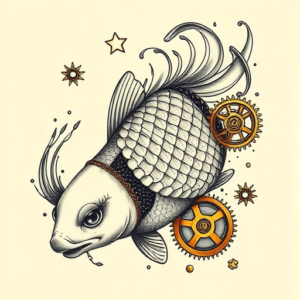 Steampunk Koi Tattoo