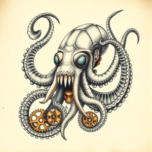 Steampunk Kraken Tattoo