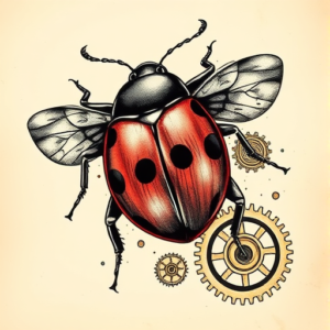 Steampunk Ladybug Tattoo